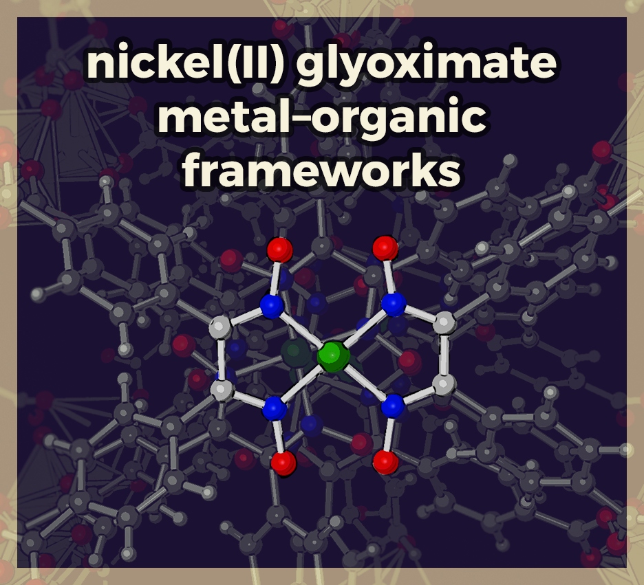 Ni-diglyoximate MOF pi stacking